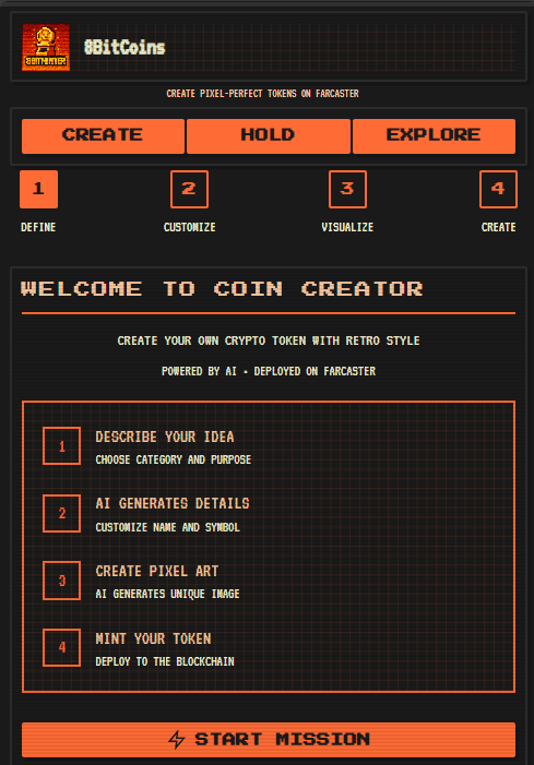 8BitCoiner - Farcaster Mini Apps screenshot